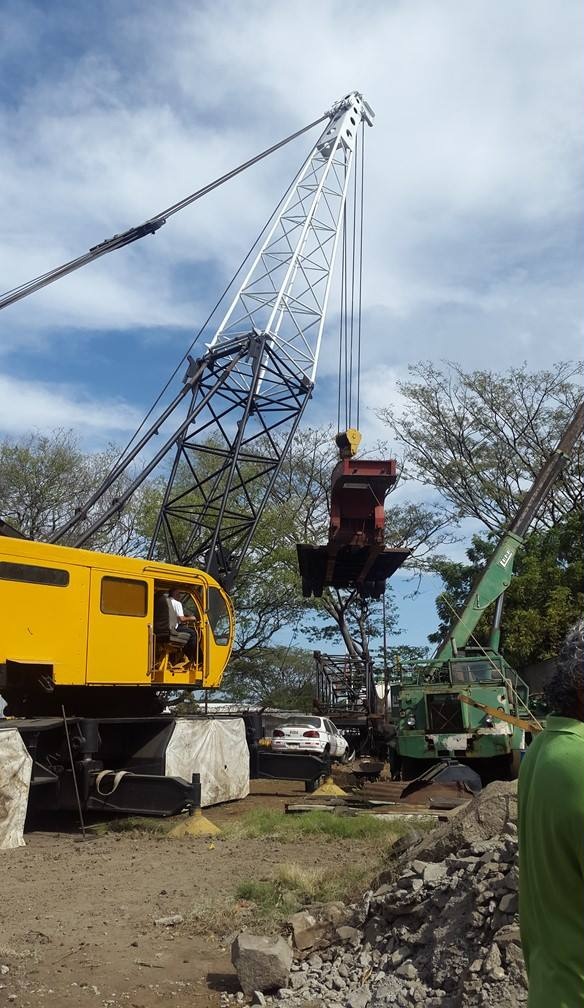 Crane support for a construction project - view 1